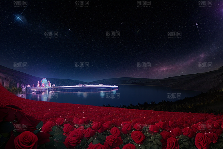 广角梦幻璀璨红宝石