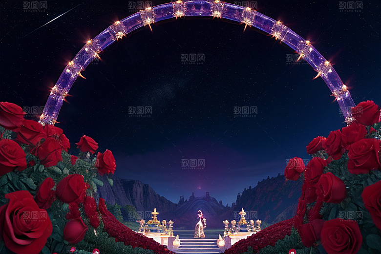 广角梦幻璀璨红宝石