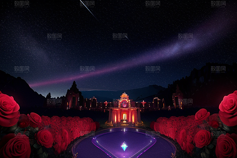 广角梦幻璀璨红宝石