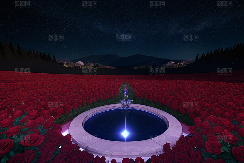 广角梦幻璀璨红宝石