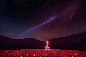 星空下的雅典娜梦境