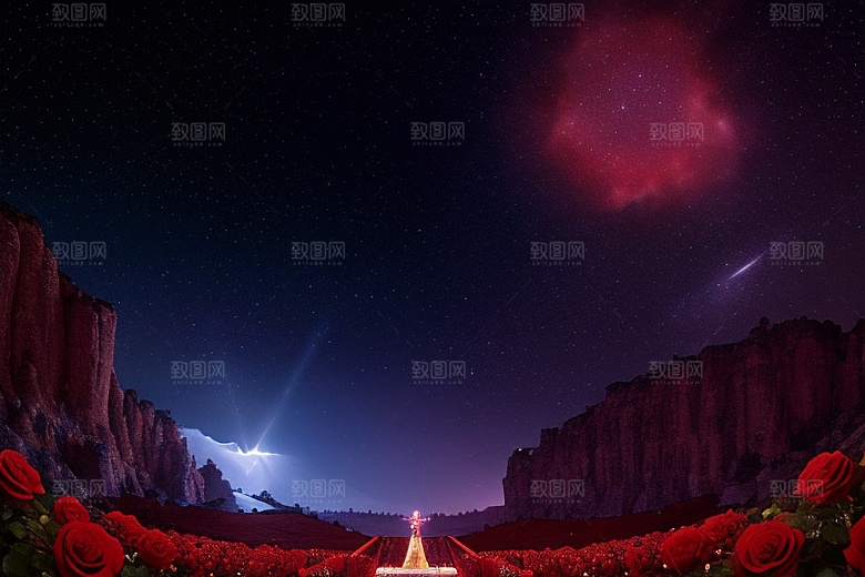 璀璨宝石闪耀于星空