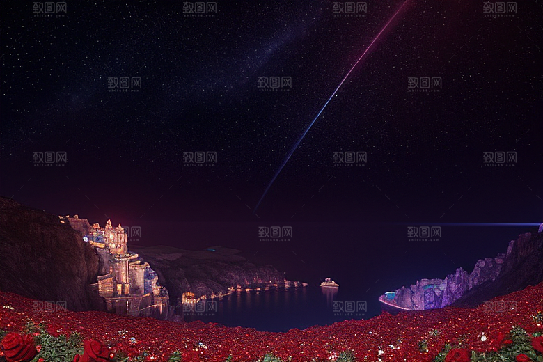 璀璨宝石闪耀于星空