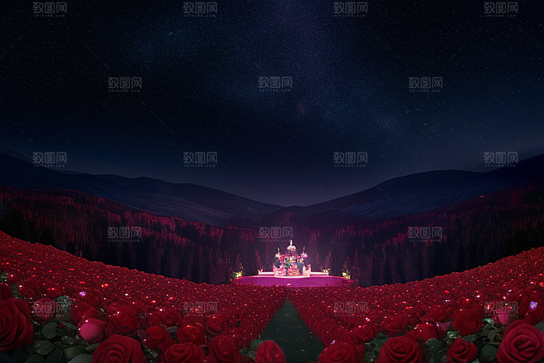 璀璨宝石闪耀于星空