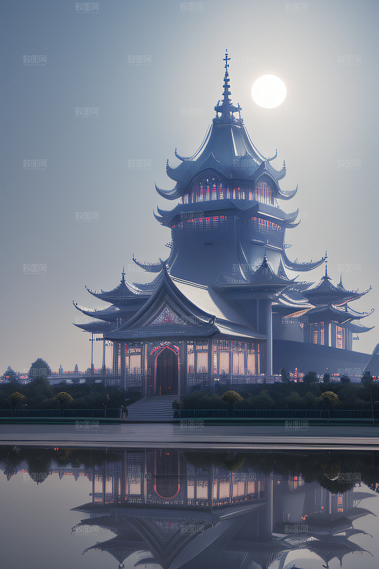 幽淡烟雾中的翅膀天使