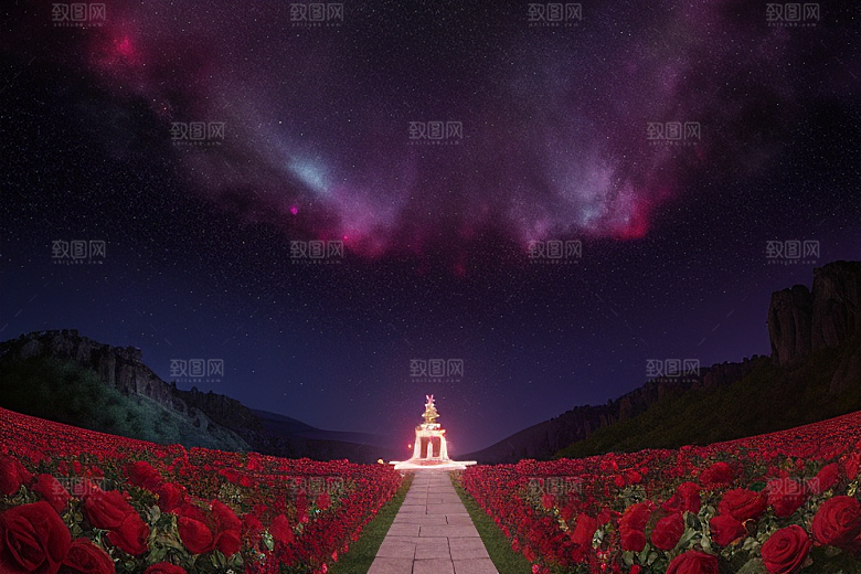 星空倾泻红宝石梦幻之美