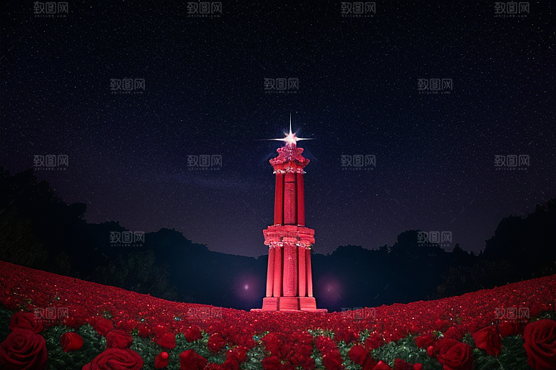 星空倾泻红宝石梦幻之美