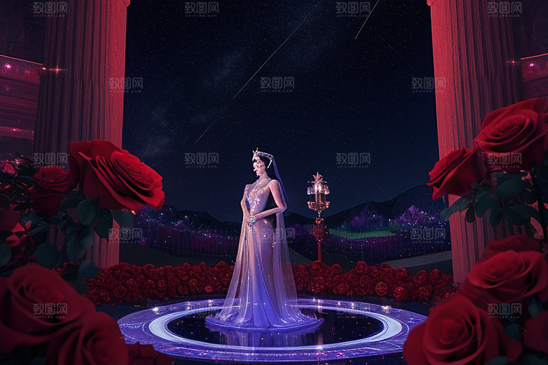 星空倾泻红宝石梦幻之美