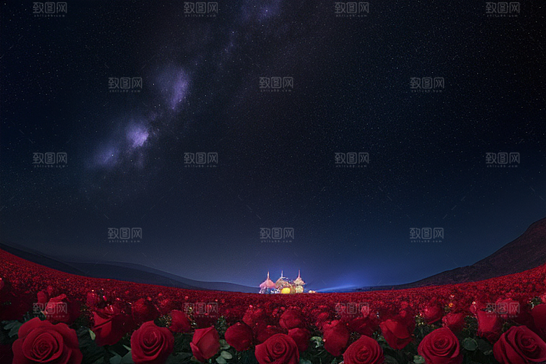 星空倾泻红宝石梦幻之美