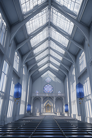 高细节展现的蓝宝石闪耀教堂