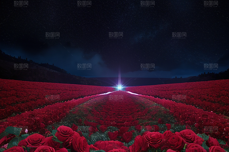 星空倾泻红宝石梦幻之美