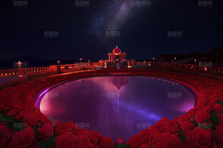 星空倾泻红宝石梦幻之美