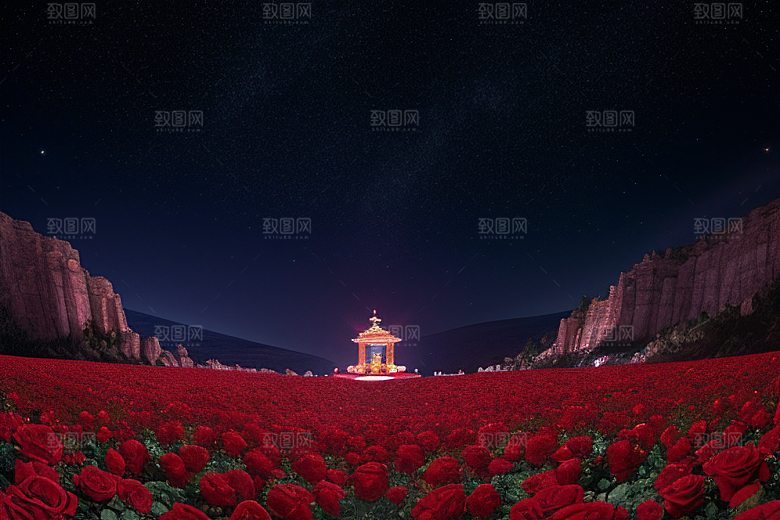 星空倾泻红宝石梦幻之美