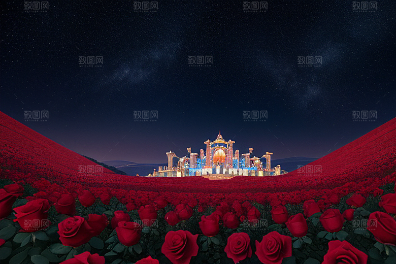 星空倾泻红宝石梦幻之美