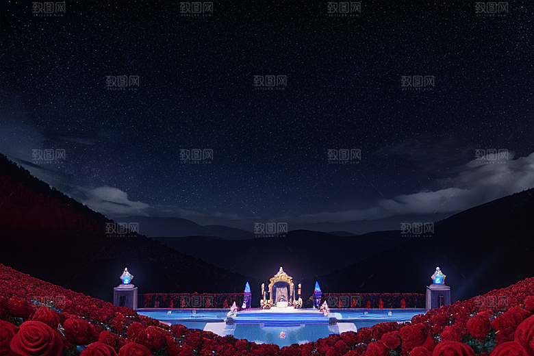 星空倾泻红宝石梦幻之美