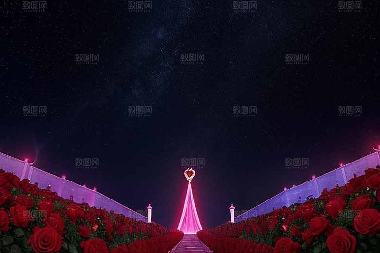 星空倾泻红宝石梦幻之美