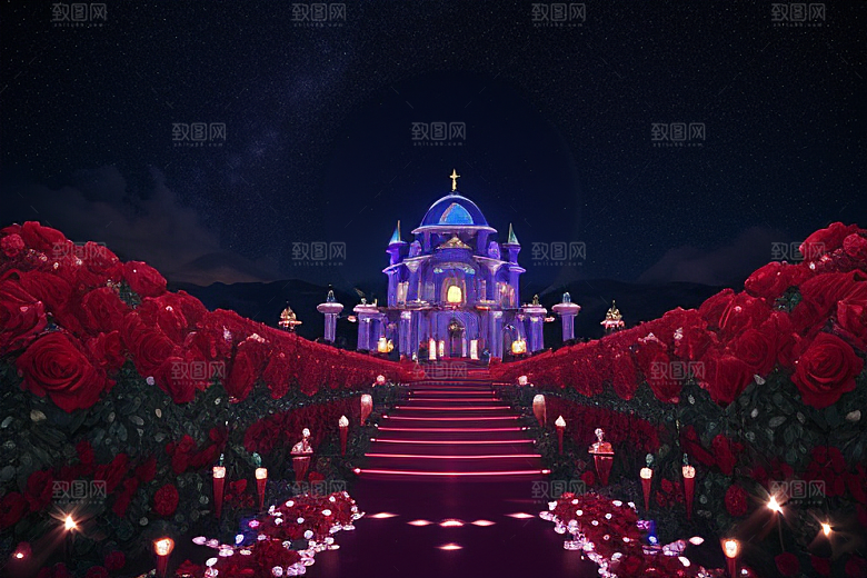 星空倾泻红宝石梦幻之美