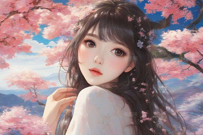 风情万种绚丽背景下的迷人女子独占光芒