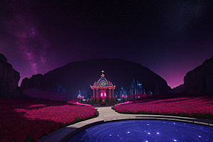 星空下的雅典娜梦幻景观