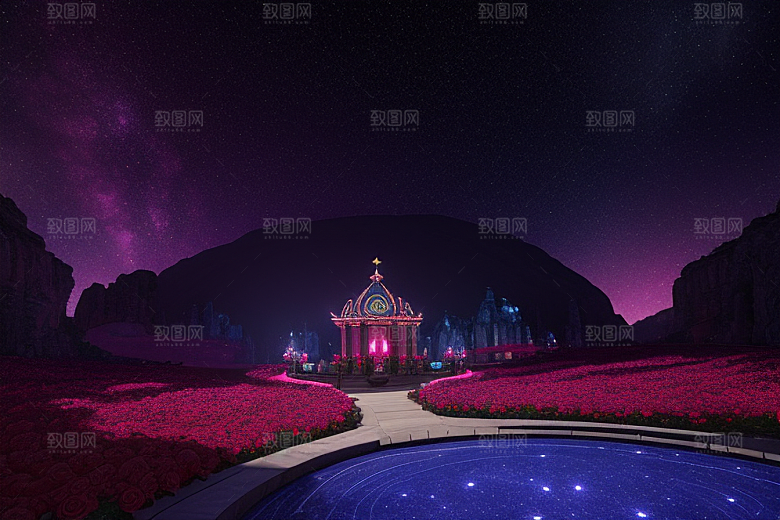 星空下的雅典娜梦幻景观