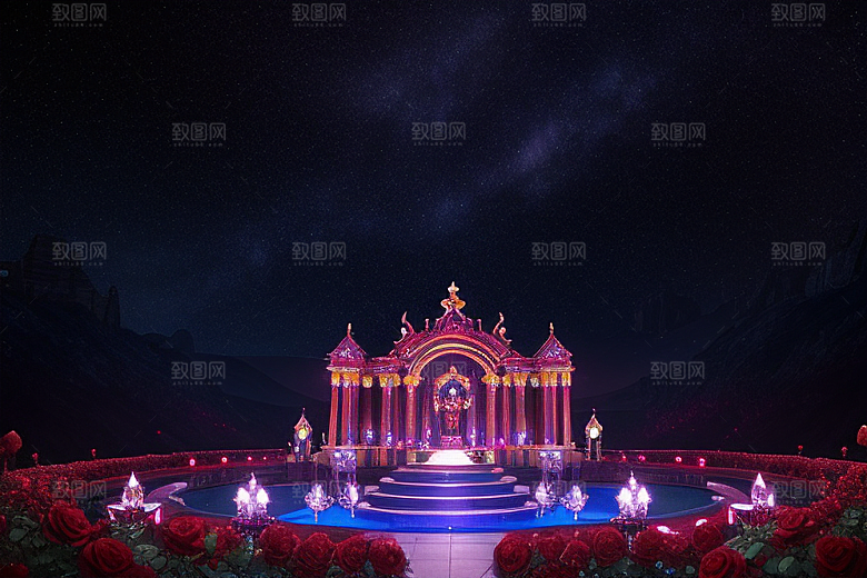 星空下的雅典娜梦幻景观