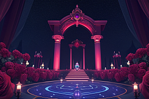 星空下的雅典娜梦幻景观