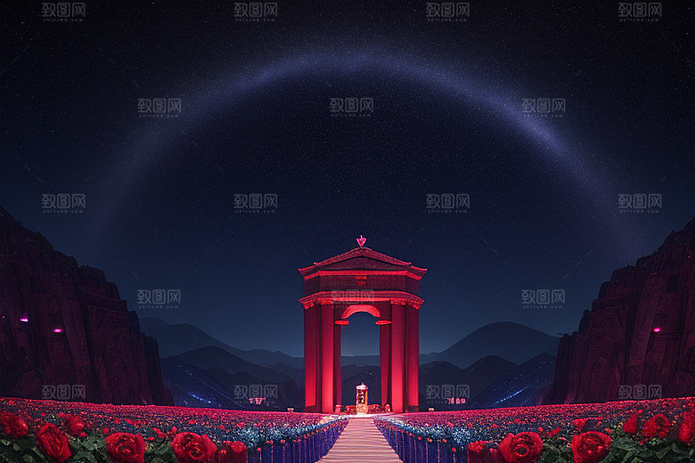 星空下的雅典娜梦幻景观
