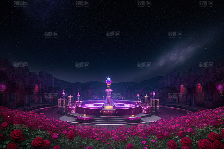 星空下的雅典娜梦幻景观