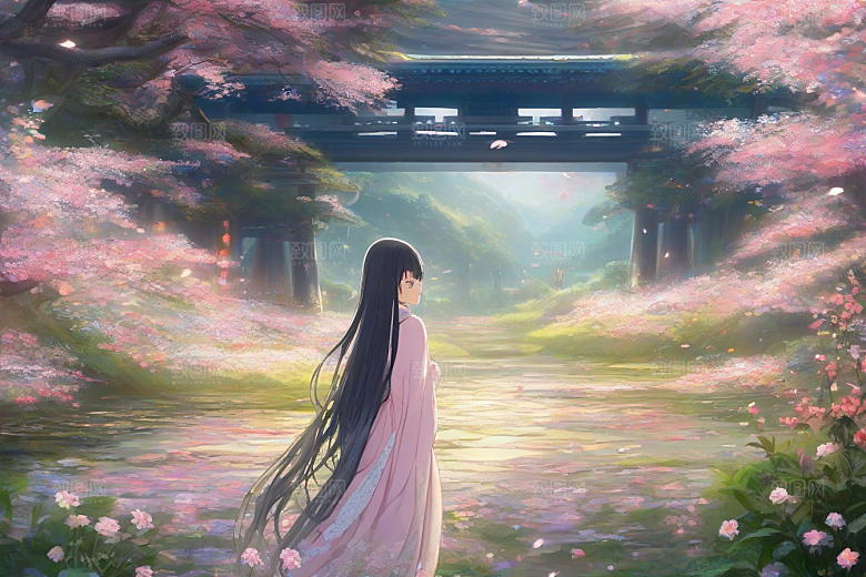 美丽璀璨绚丽背景中的绝美女子尽显风采