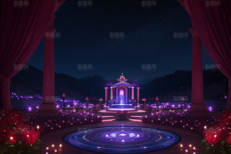 星空下的雅典娜梦幻景观