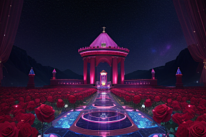 星空下的雅典娜梦幻景观