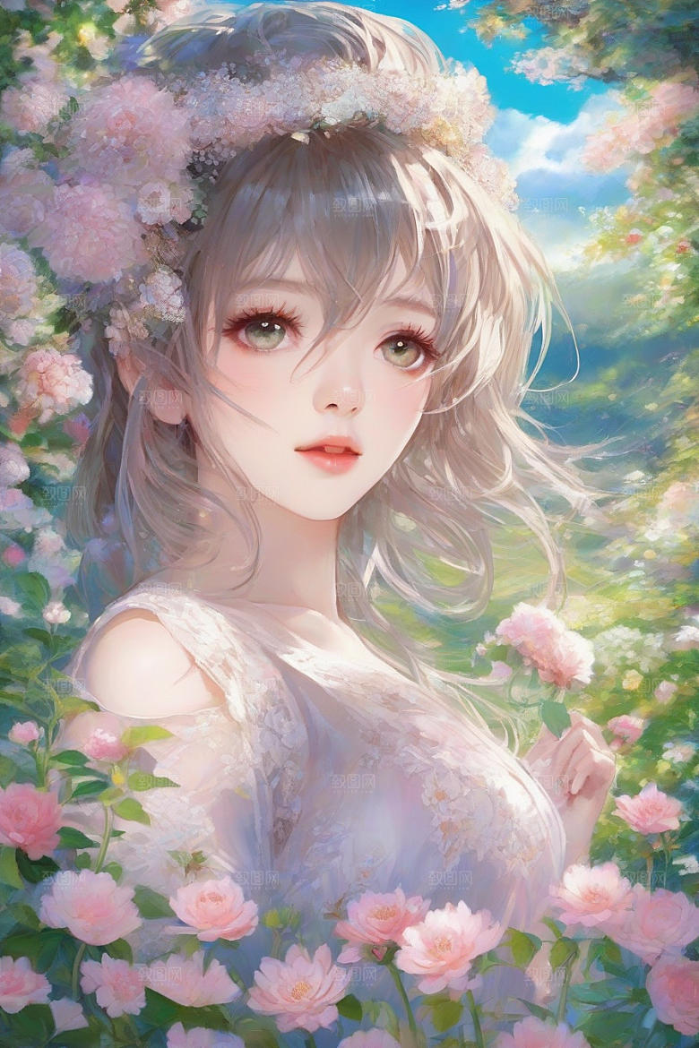 绝美时刻美艳女子独步绚丽背景的绝佳姿态