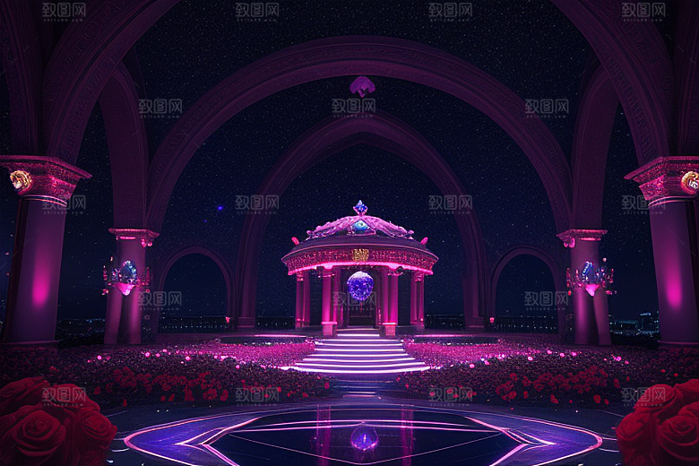 红宝石梦境闪耀于星空