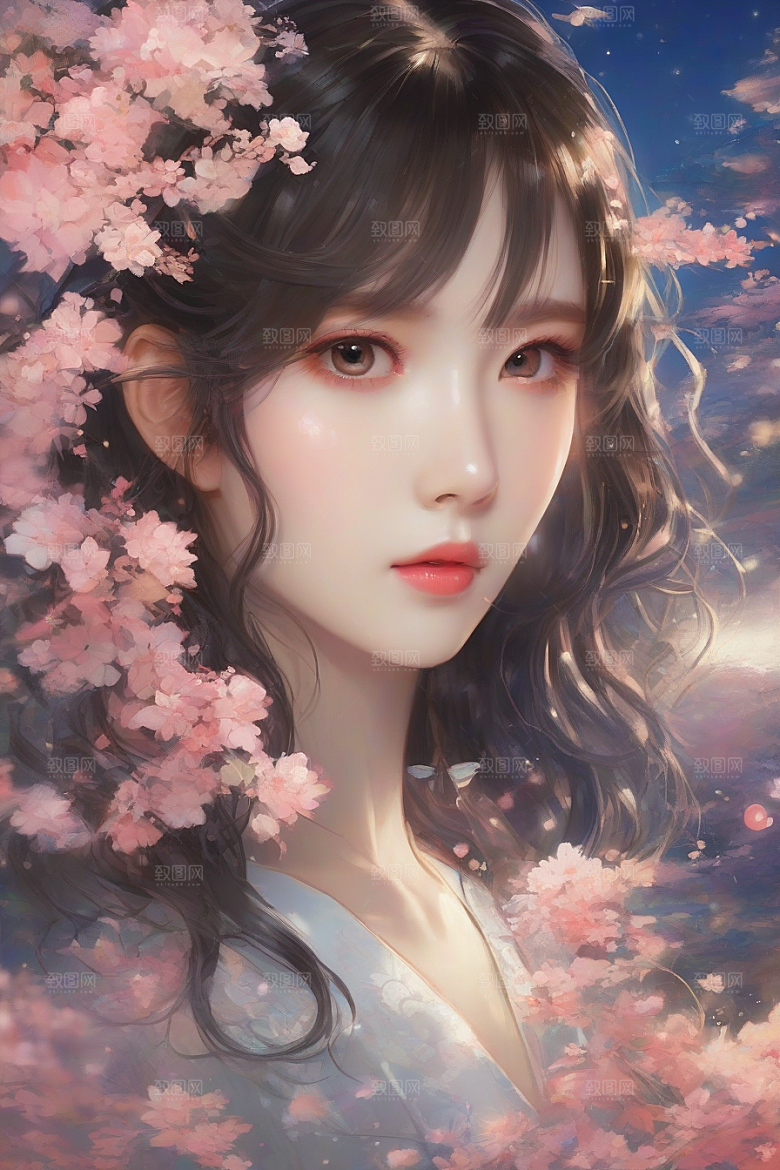 绝美时刻美艳女子独步绚丽背景的绝佳姿态