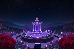 红宝石梦境闪耀于星空