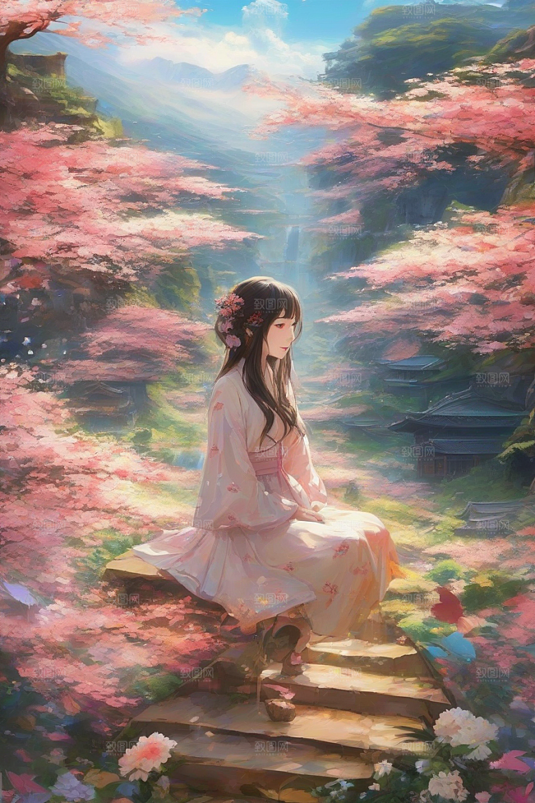 绝美时刻美艳女子独步绚丽背景的绝佳姿态