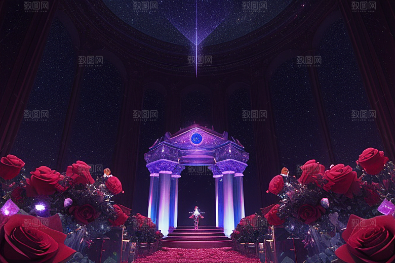 红宝石梦境闪耀于星空