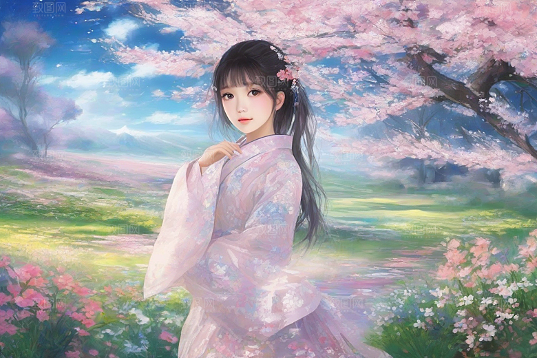 风采绝伦绚丽背景下的迷人女子展现魅力