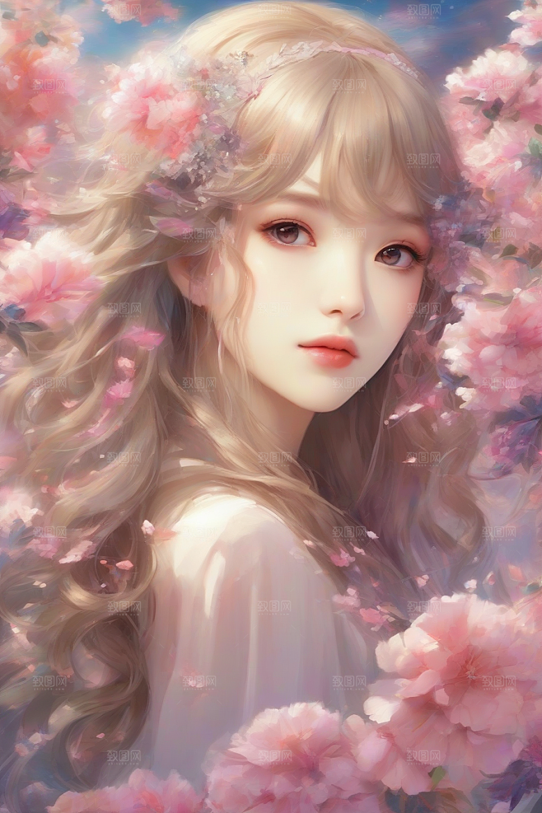 风采绝伦绚丽背景下的迷人女子展现魅力