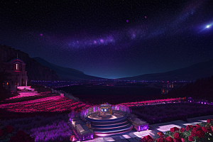 红宝石梦境闪耀于星空
