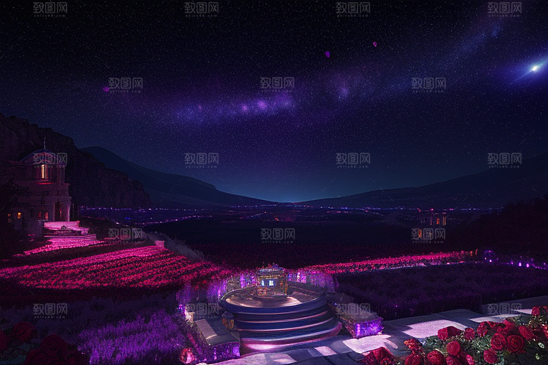 红宝石梦境闪耀于星空