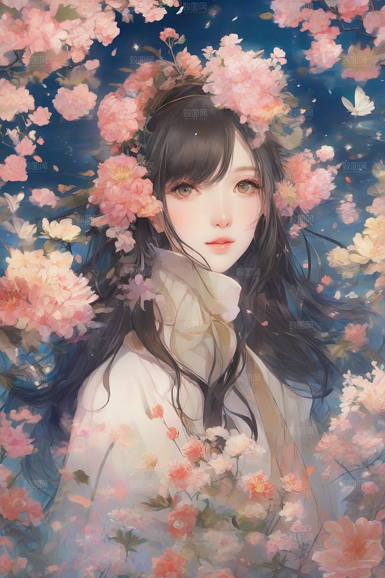 风采绝伦绚丽背景下的迷人女子展现魅力