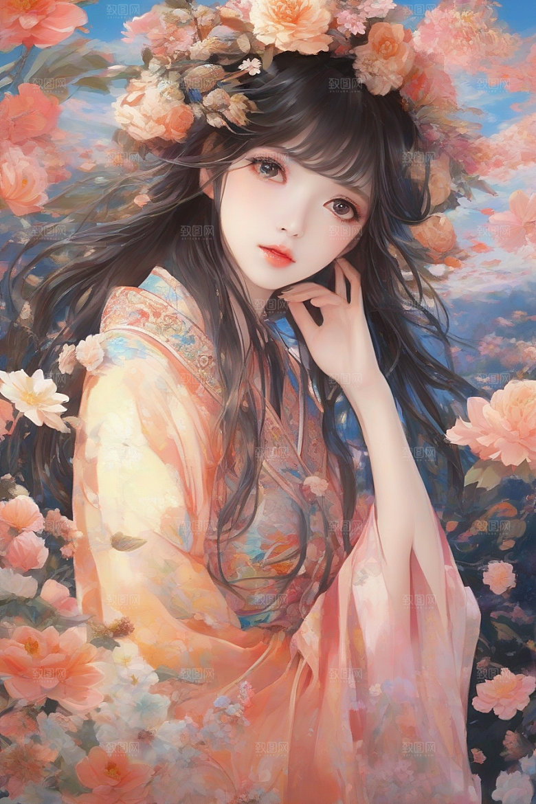 风采绝伦绚丽背景下的迷人女子展现魅力