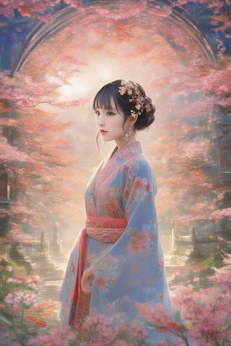 风采绝伦绚丽背景下的迷人女子展现魅力