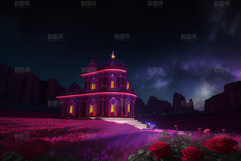 红宝石梦境闪耀于星空