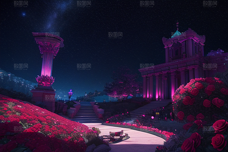 红宝石梦境闪耀于星空