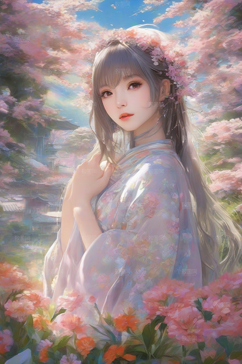 风采绝伦绚丽背景下的迷人女子展现魅力