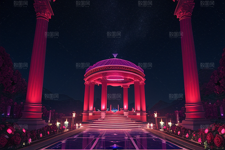 红宝石梦境闪耀于星空