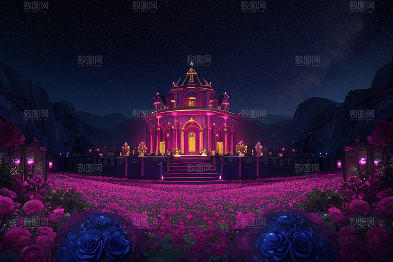 星空倾泻水晶宫殿之美