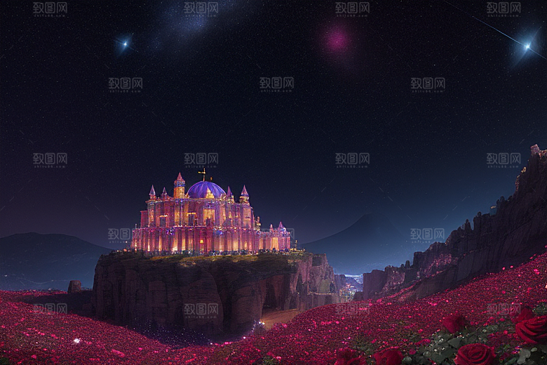 星空倾泻水晶宫殿之美